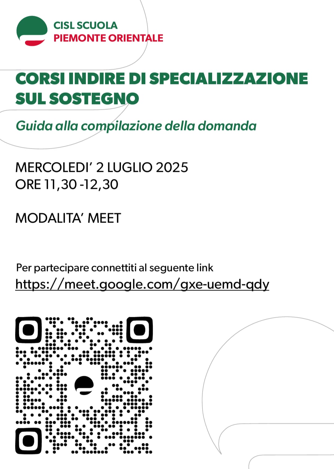 sostegno indire